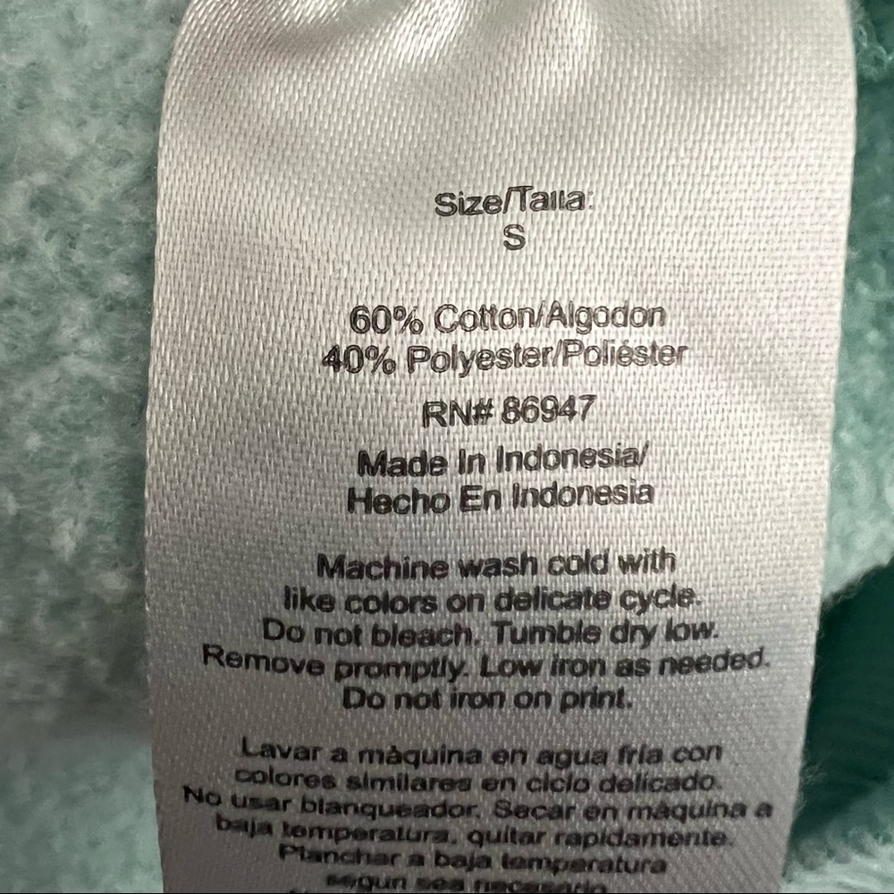 Nickelodeon Mint Green Hoodie Mixed Cartoon Characters S - Picture 14 of 16